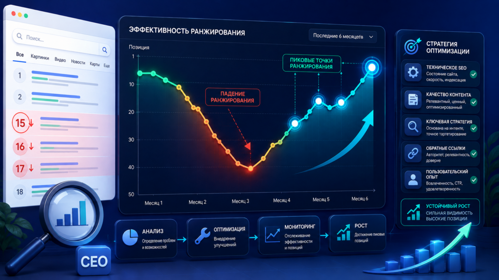 Пиковые точки роста поискового ранжирования